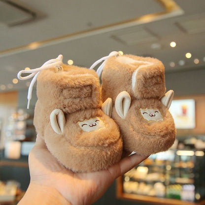 Warm & Cozy Fleece-Lined Baby Booties with Soft Non-Slip Soles