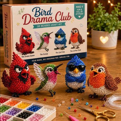 3D Beaded Animal Craft Kit – DIY Mini Bead Art Set for Beginners