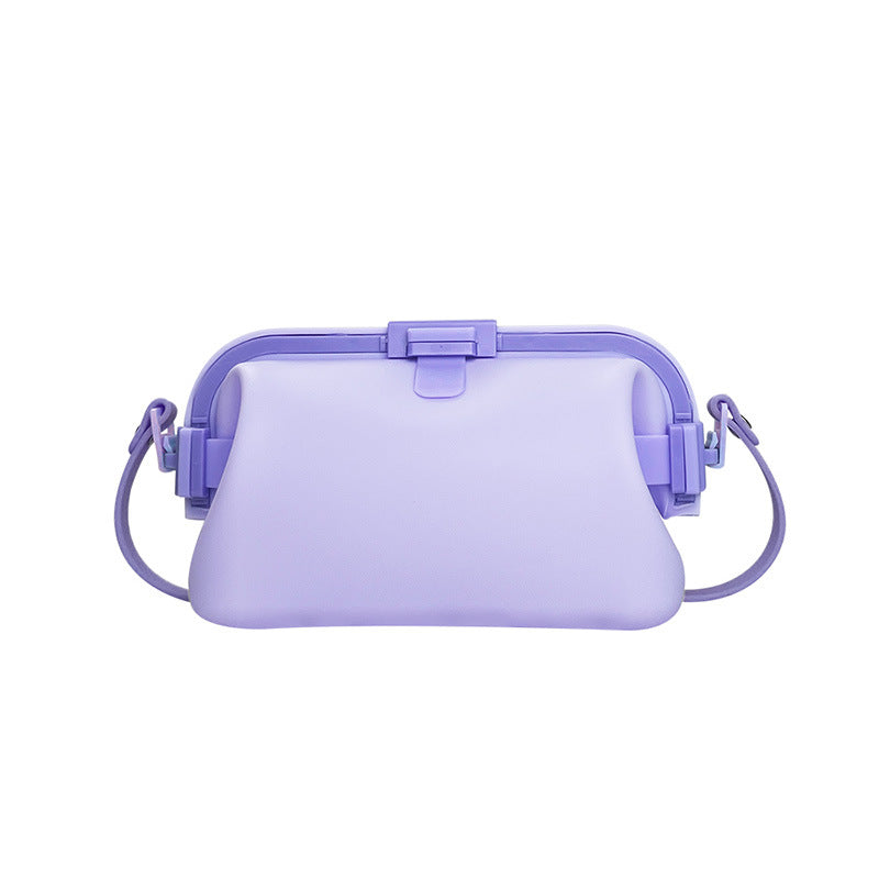 Waterproof silicone storage bag with shoulder strap