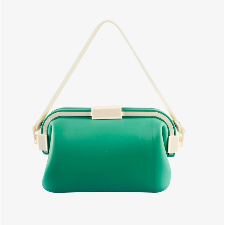 Waterproof silicone storage bag with shoulder strap
