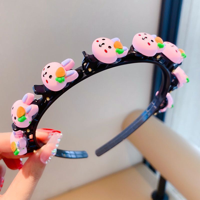 Cute Hair Clips & Bands for Girls with Flower, Strawberry & Rainbow Charms