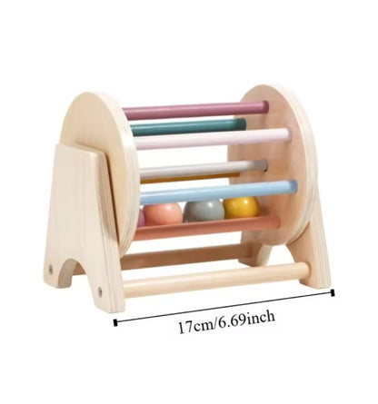 Montessori Wooden Carousel with Balls for Toddlers