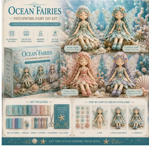 Fairy DIY Sewing Kit for Kids – Make Enchanting Fairy Dolls with Fabric, Accessories & Instructions
