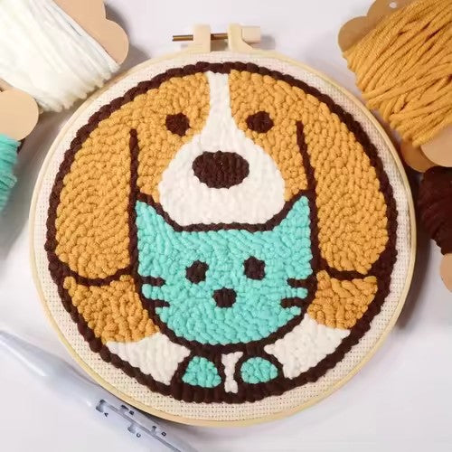 Punch Needle Embroidery Starter Kit – Beginner DIY Set with Beautiful Patterns