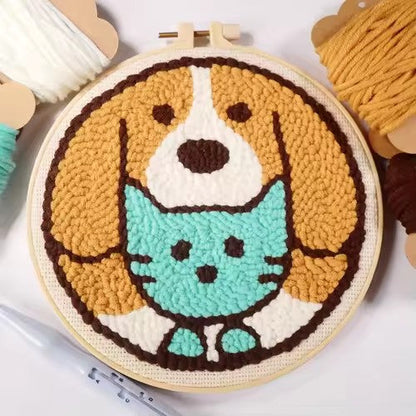 Punch Needle Embroidery Starter Kit – Beginner DIY Set with Beautiful Patterns