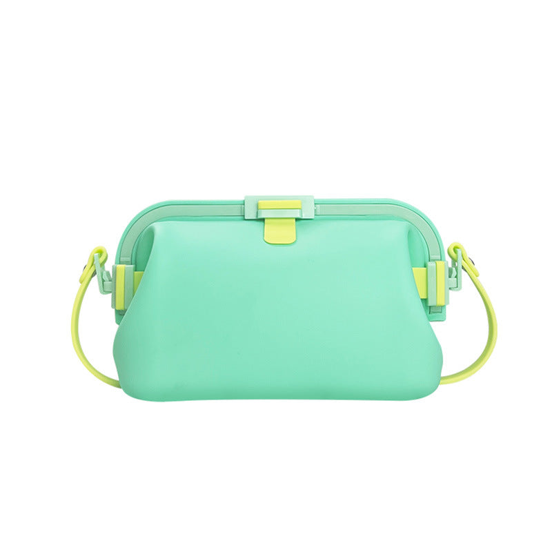 Waterproof silicone storage bag with shoulder strap