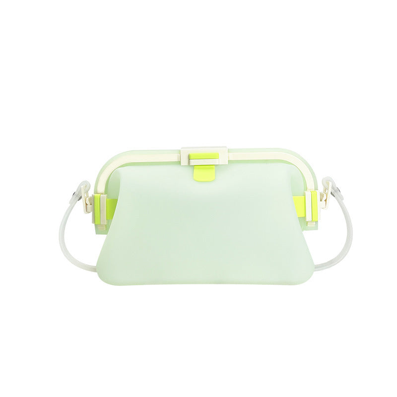 Waterproof silicone storage bag with shoulder strap