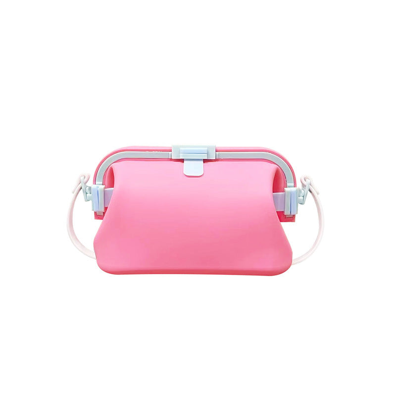 Waterproof silicone storage bag with shoulder strap