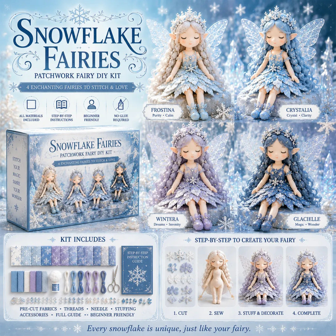 Fairy DIY Sewing Kit for Kids – Make Enchanting Fairy Dolls with Fabric, Accessories & Instructions