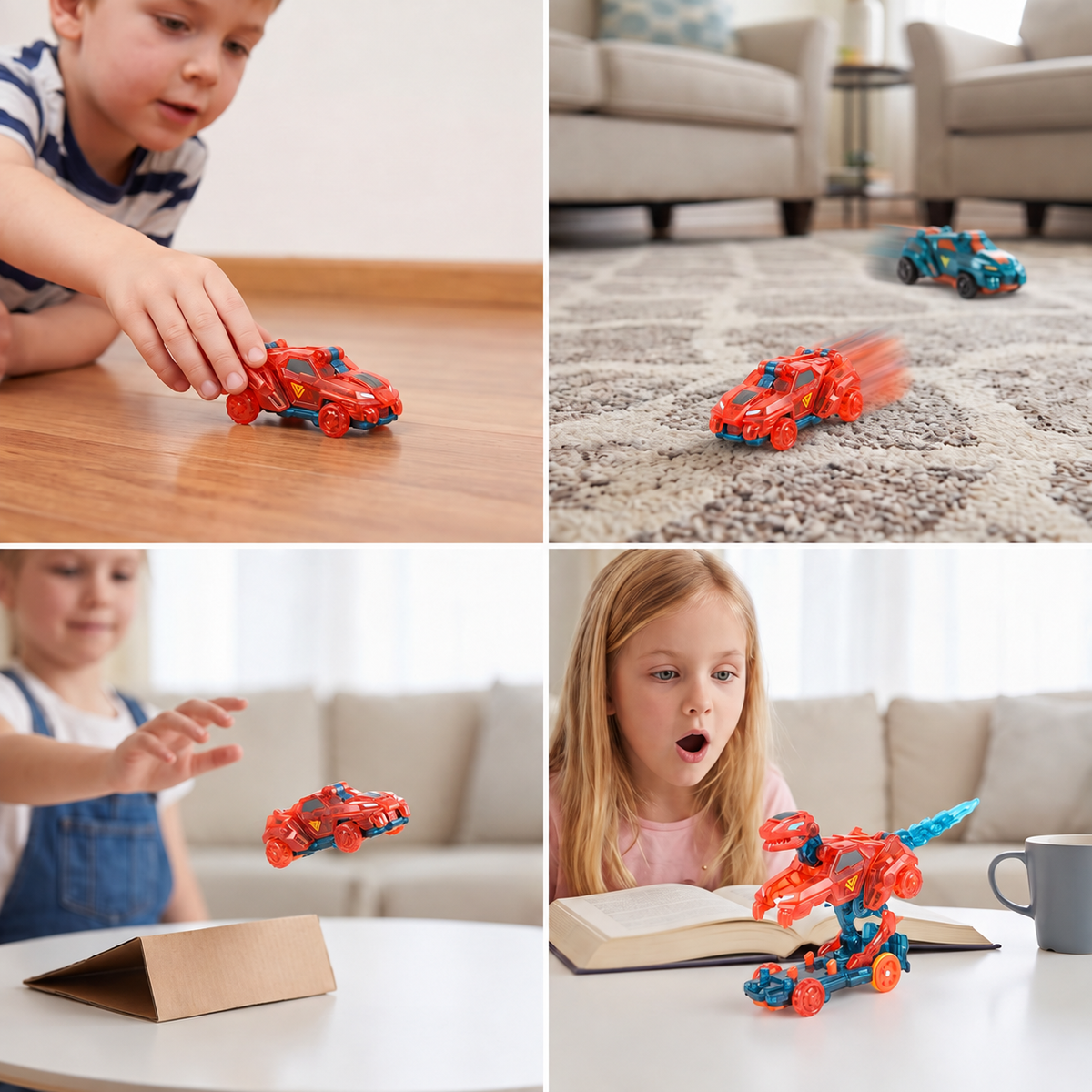 Jumping Transforming Racing Car Toy