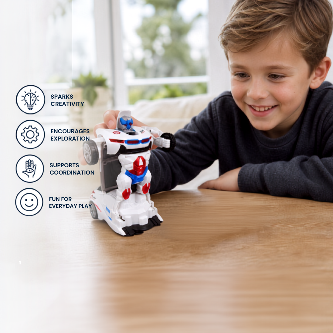 Transforming Police Car Toy