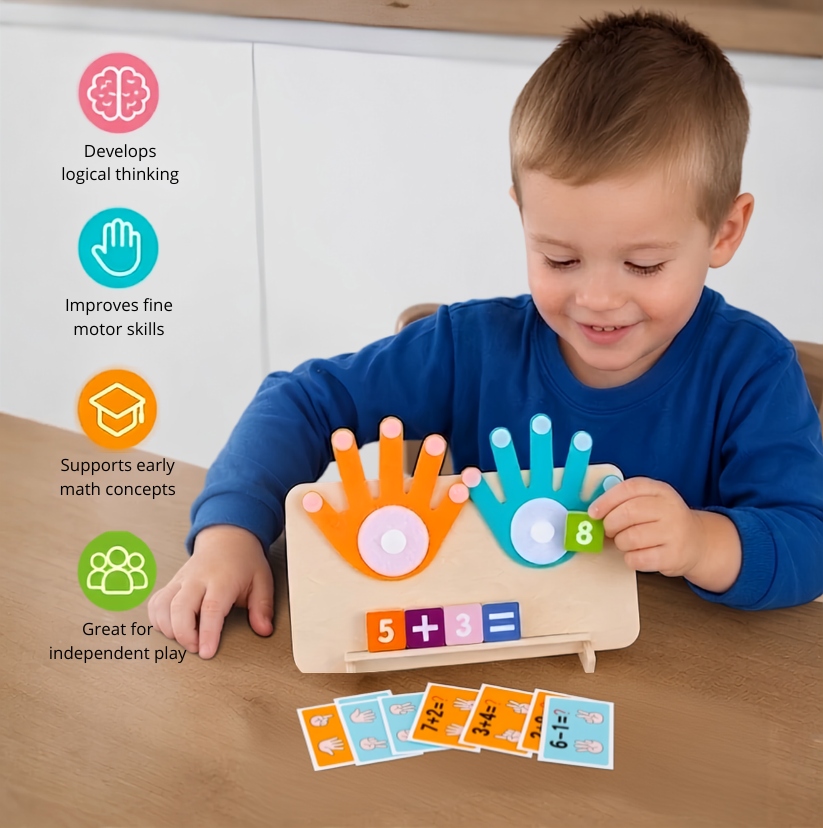 Montessori maths finger learning game
