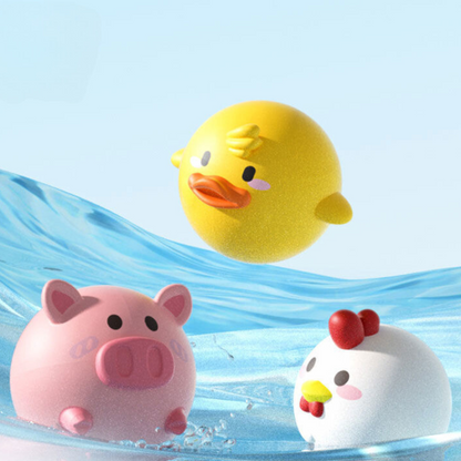 Self-Illuminating Bath Toy with Net