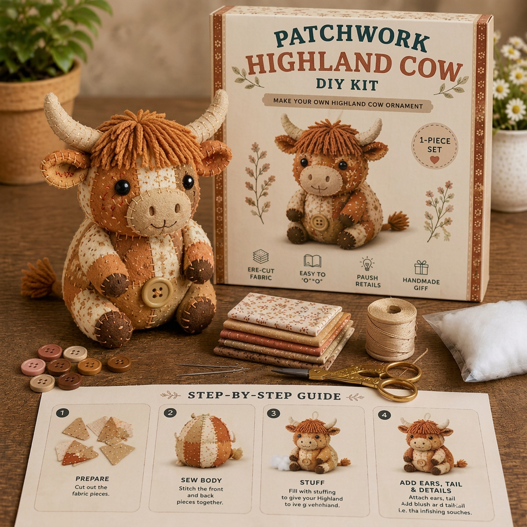 DIY Animal Sewing Kit – Handmade Fabric Ornament Craft Set