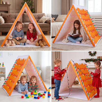 Christmas Gingerbread House Play Tent for Kids