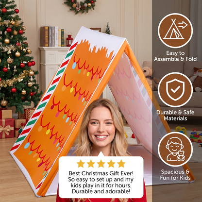 Christmas Gingerbread House Play Tent for Kids