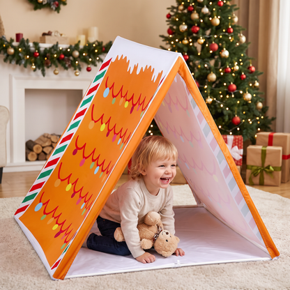 Christmas Gingerbread House Play Tent for Kids