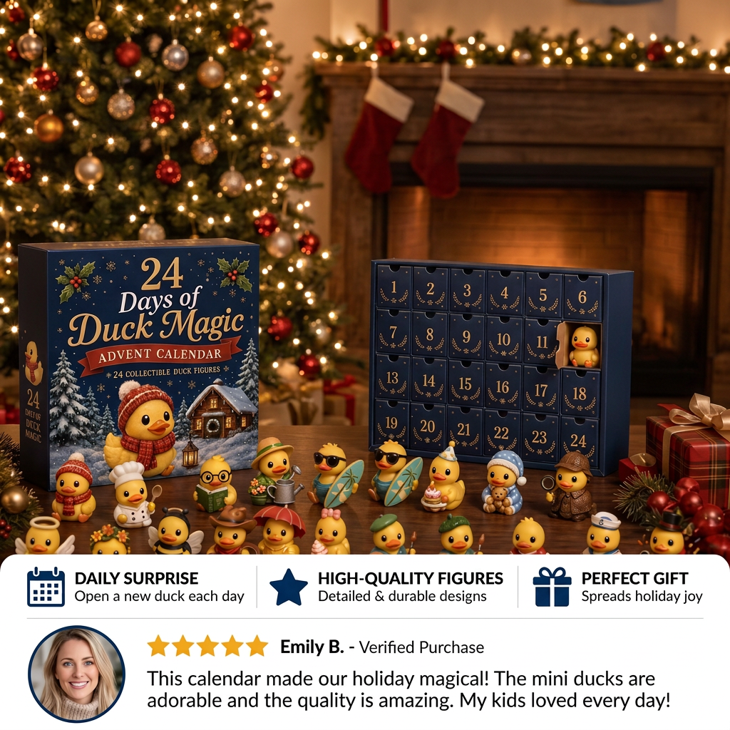 24-Day Magic Duck Advent Calendar with Collectible Mini Figurines