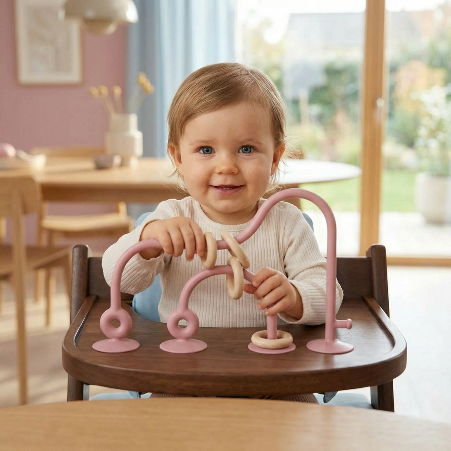 Silicone Baby Activity Toy – Suction Cup Learning Toy for Table & High Chair