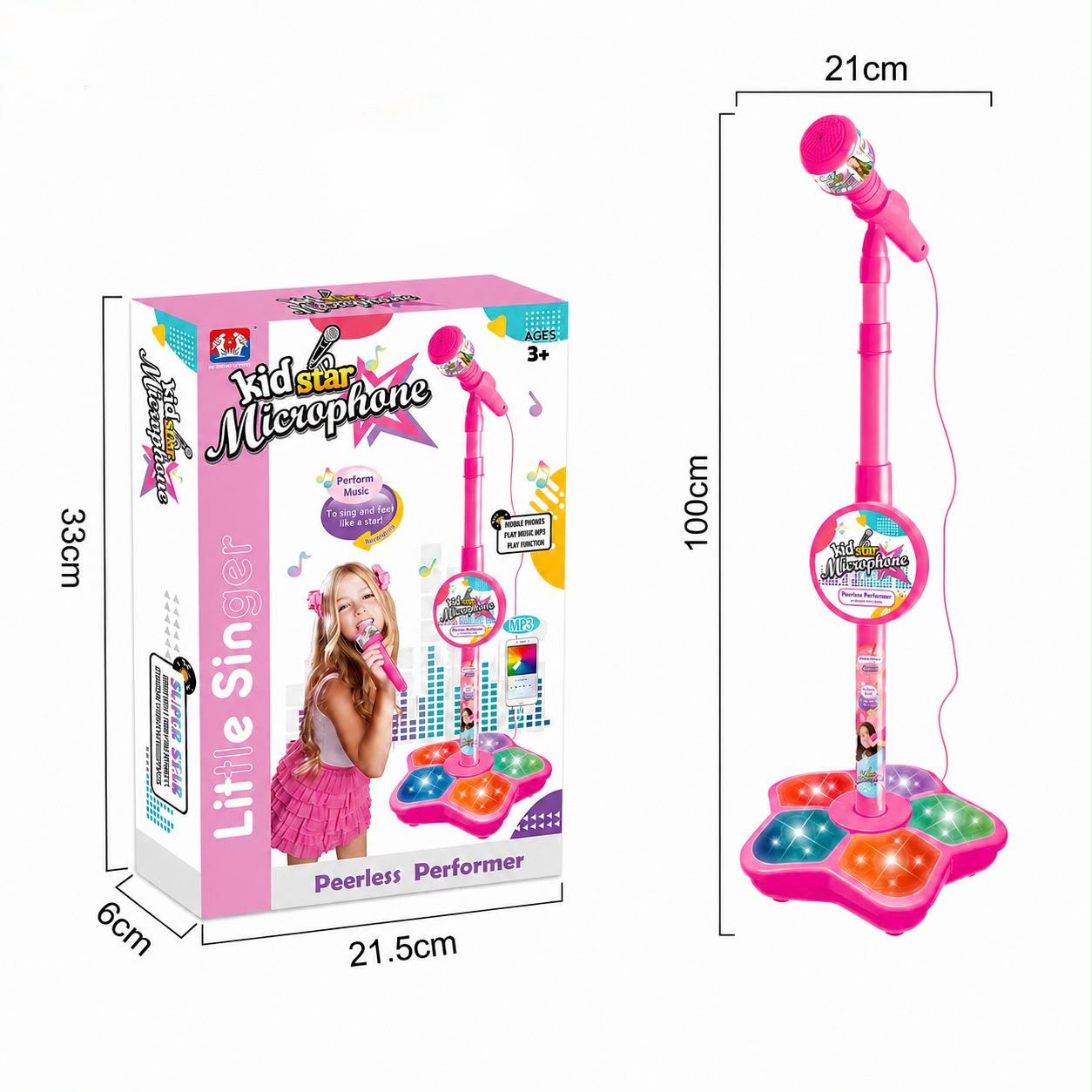Kids Karaoke Machine with Microphone Stand – Singing Fun Set