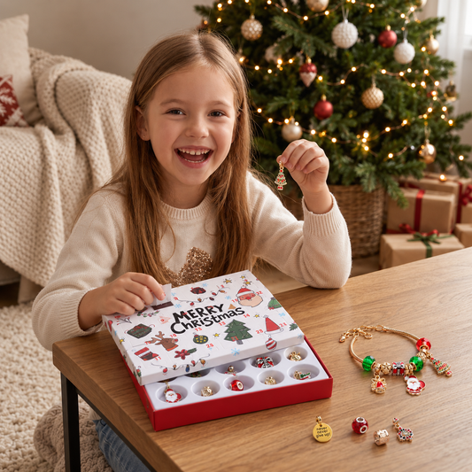 24-Day Christmas Bracelet Advent Calendar – DIY Jewelry-Making Kit for Girls