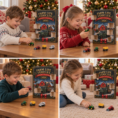 24-Day Farm Vehicles Christmas Advent Calendar