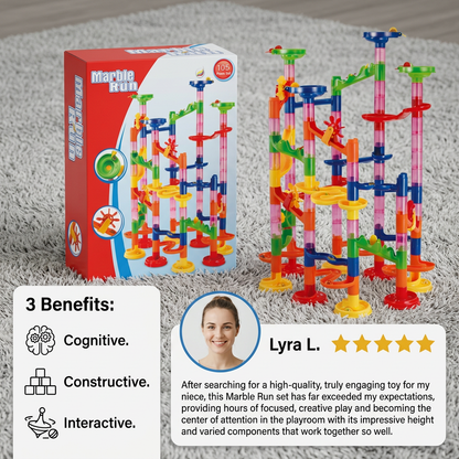 Building Block Marble Run Columns Playset