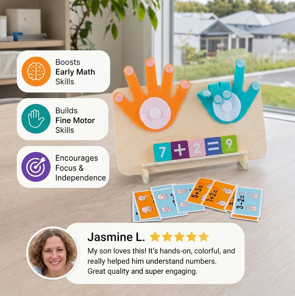 Montessori maths finger learning game