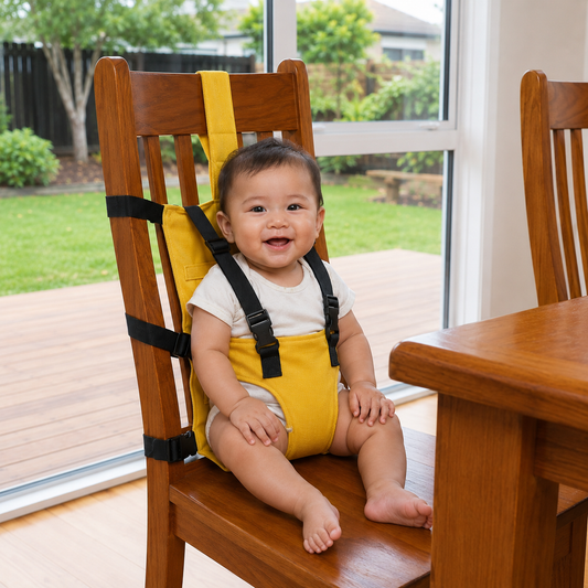Portable baby seat travel harness
