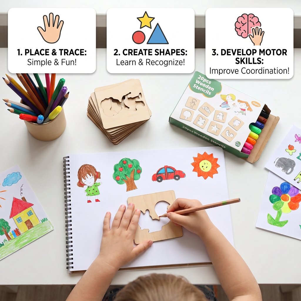 Creative Stencils – Encourage Drawing with Shapes