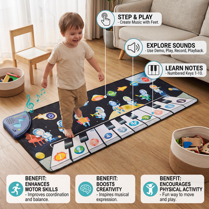 Musical piano play mat