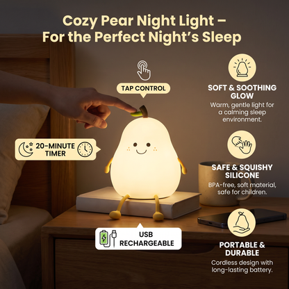 Cozy Pear Night Light – For the Perfect Night's Sleep