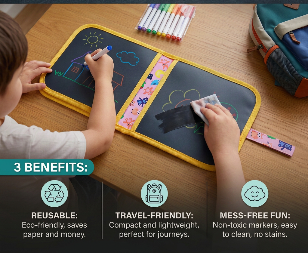 Creative Drawing Board – Reusable Art Book for Kids