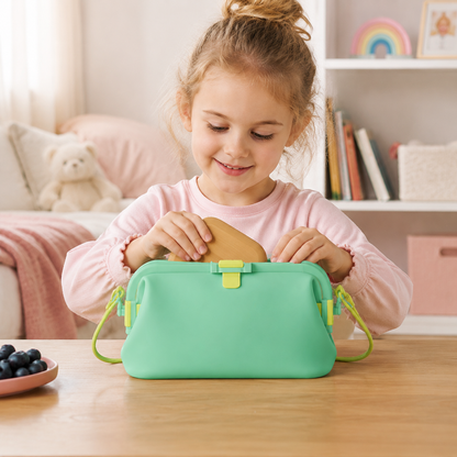 Waterproof silicone storage bag with shoulder strap