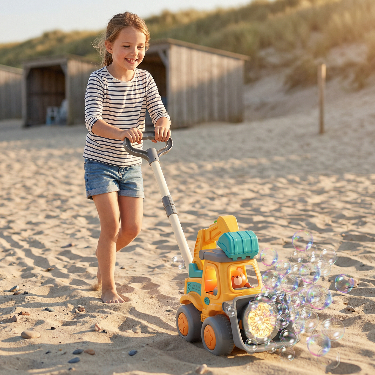 Light-Up Bubble Push Toy – Bubble Blowing Walker for Kids