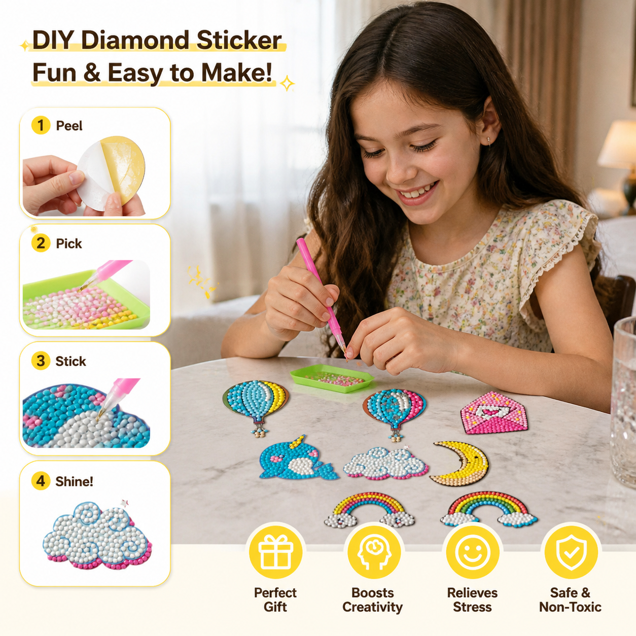 DIY sticker cartoon diamond painting