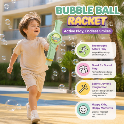 Interactive Bubble Ball Racket Toy for Kids