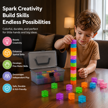 Montessori Cube Building Block Set for Kids