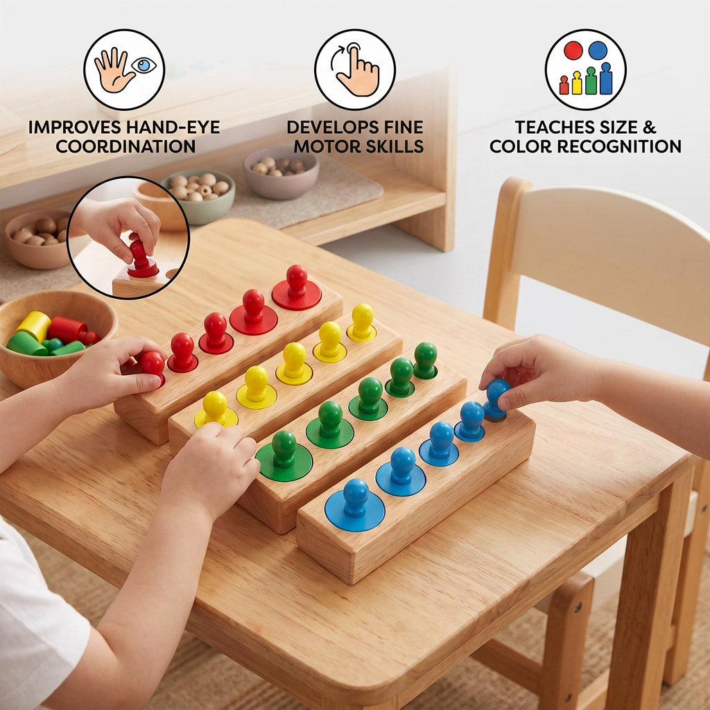 Montessori Wooden Cylinder Puzzle