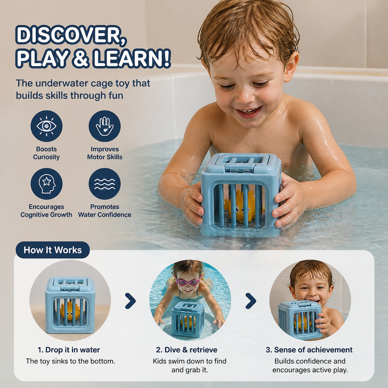 Diving Toy Set with Sinking Animals
