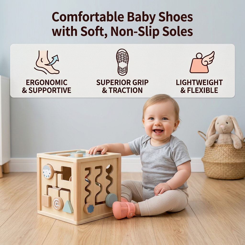 Comfortable Baby Shoes with Soft, Non-Slip Soles