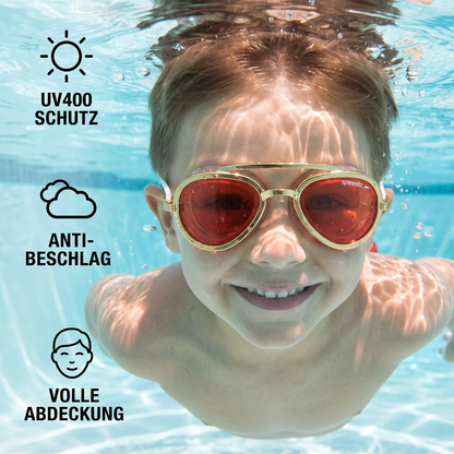 Pro Aviator Swim Goggles – UV400 Protection, Anti-Fog & Full Coverage Fit
