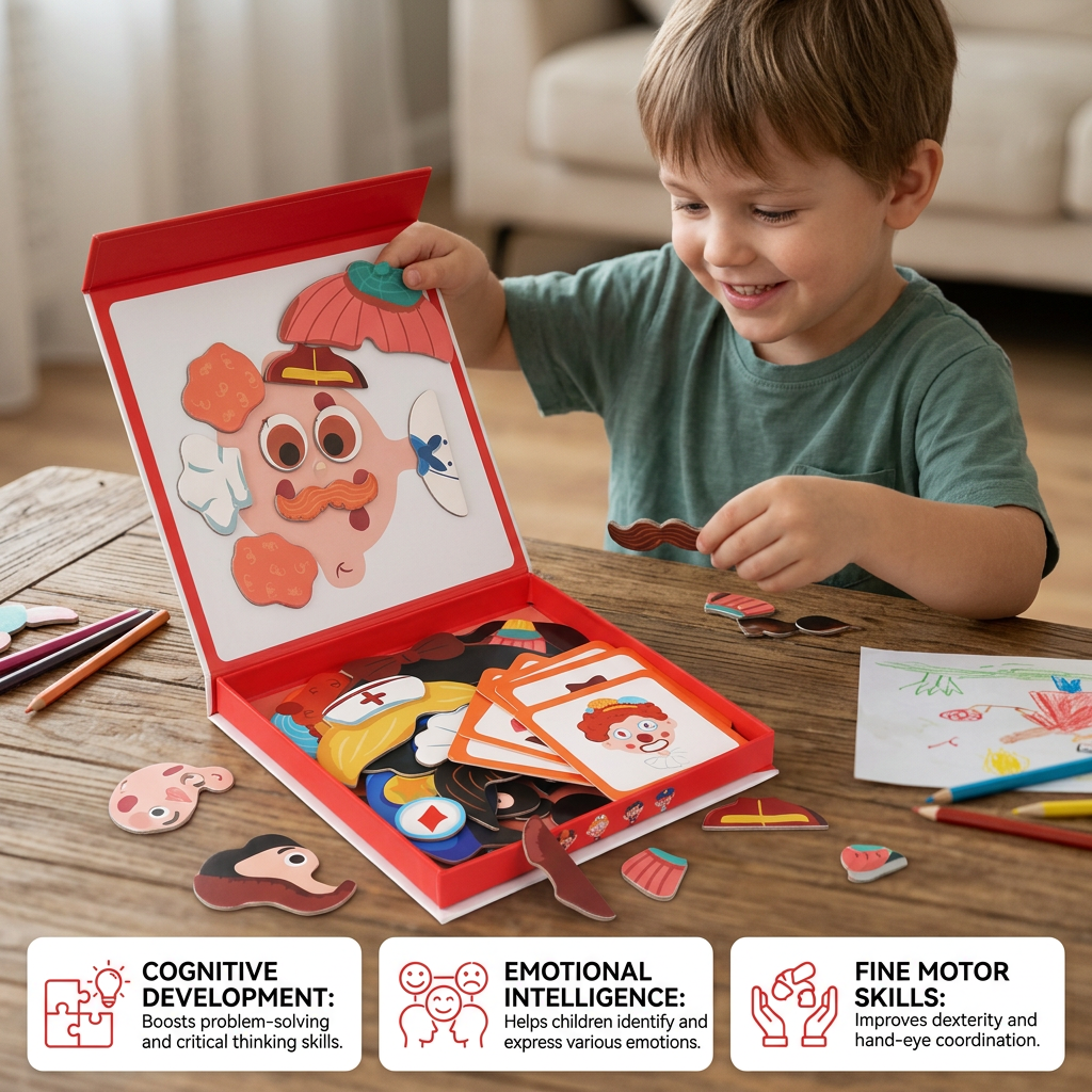 Educational facial expression learning puzzle for children