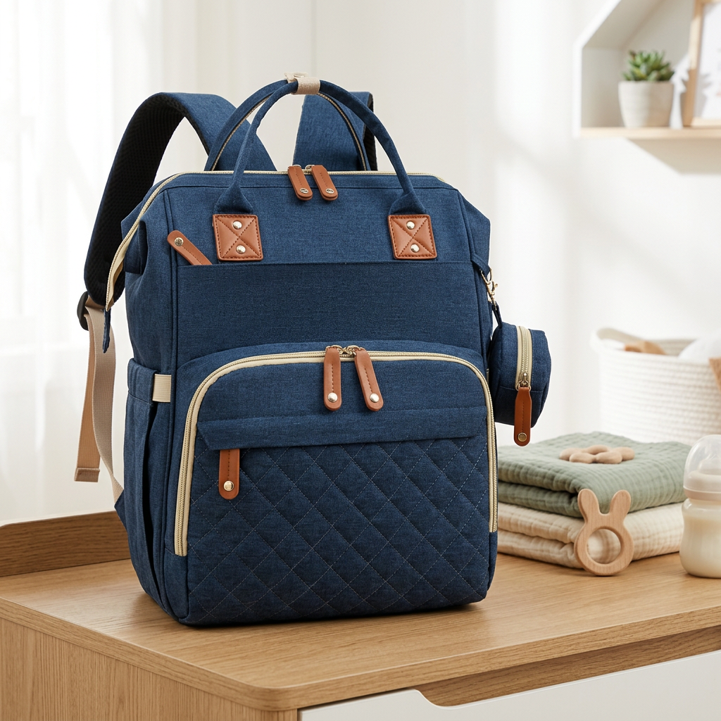 3-in-1 Travel Diaper Backpack with Foldable Baby Bed – Perfect for On-the-Go Parents