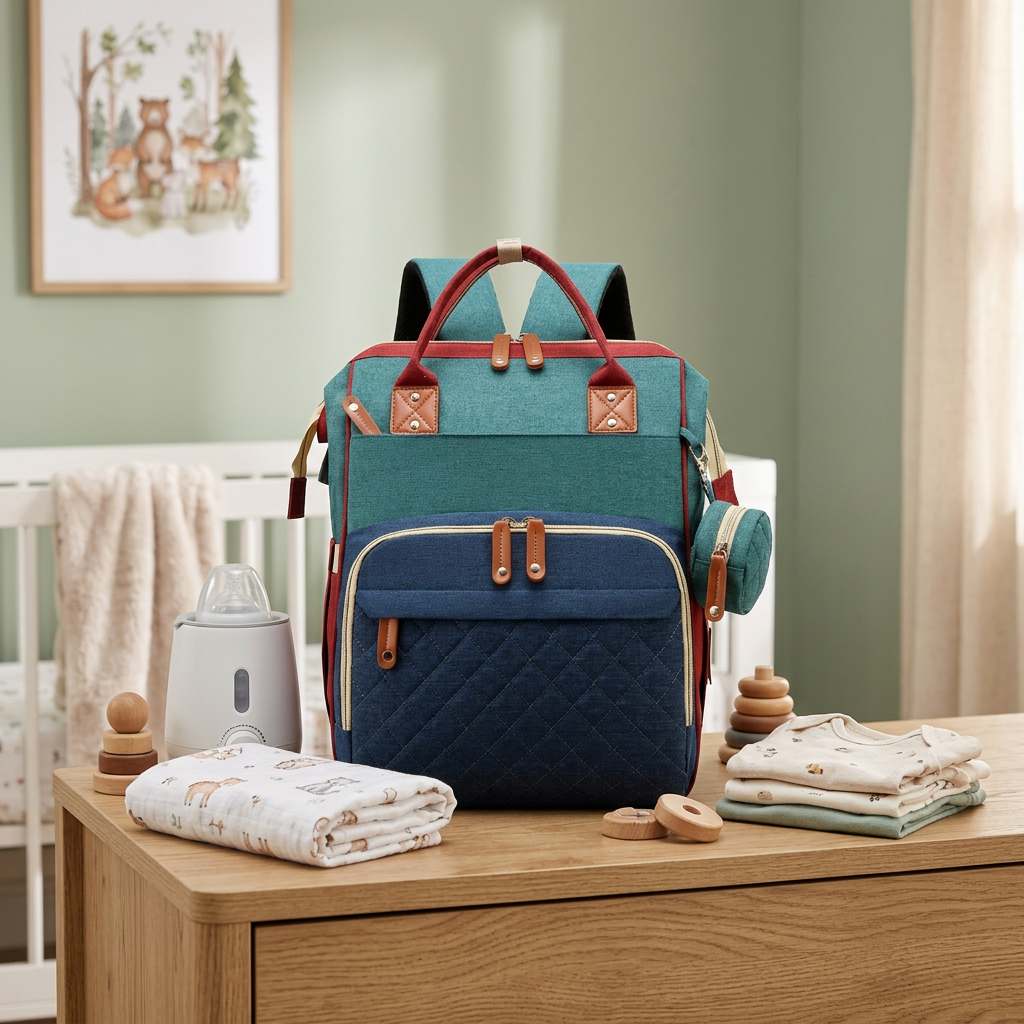 3-in-1 Travel Diaper Backpack with Foldable Baby Bed – Perfect for On-the-Go Parents