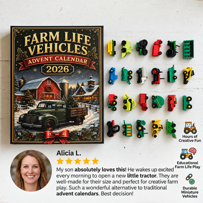 24-Day Farm Vehicles Christmas Advent Calendar