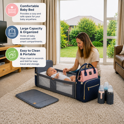2-in-1 Baby Backpack in Elegant Design
