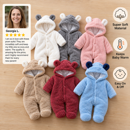 Soft & Cozy Hooded Baby Bear Jumpsuit