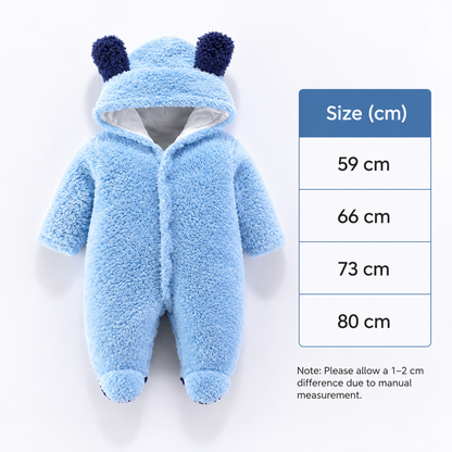Soft & Cozy Hooded Baby Bear Jumpsuit