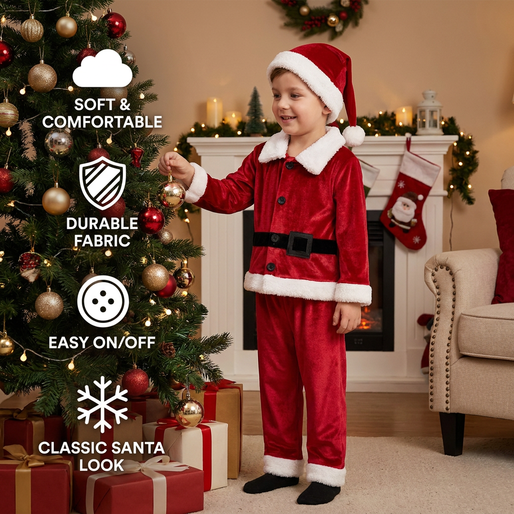 Baby & Toddler Santa Costume Set